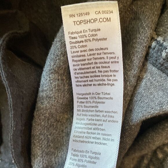 TopShop Black Distressed Mom Jeans Size T36 - Picture 12 of 12